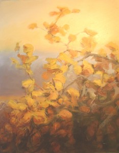 Shed Maple Dream 80 x 30 inches, oil on panel Fall Series 2012